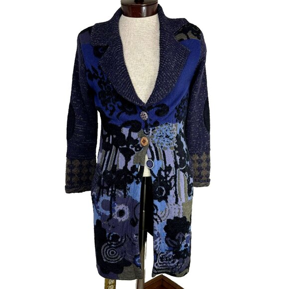 Aldo Martin's Women's Wool Knit Jacket Cardigan,‎ Button-Up Coat, Sz 10 (S-M) - Picture 2 of 12